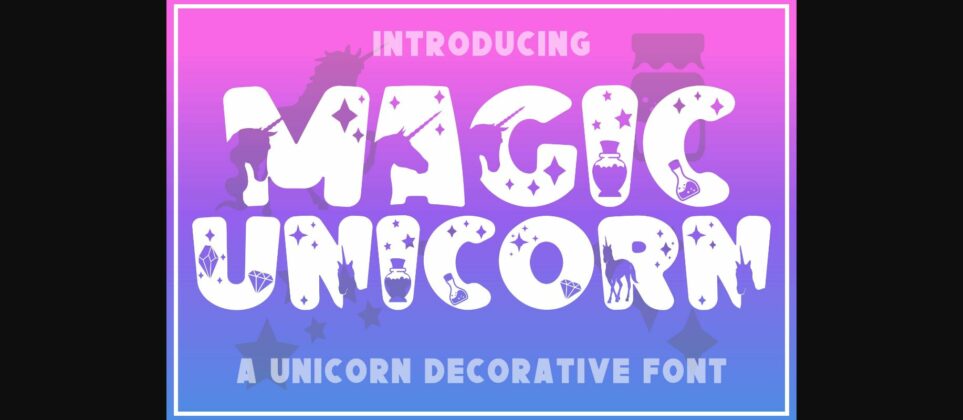 Magic Unicorn Font Poster 3