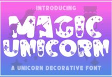 Magic Unicorn Font Poster 1