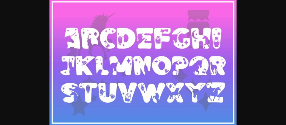 Magic Unicorn Font Poster 4