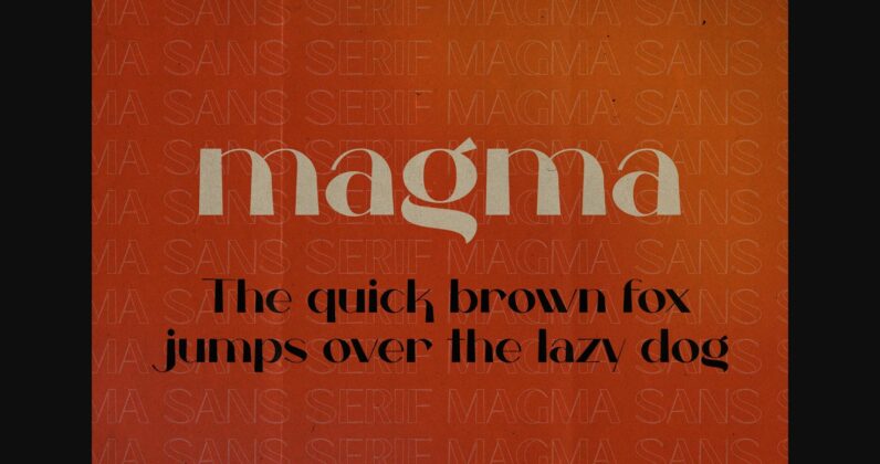Magma Font Poster 5