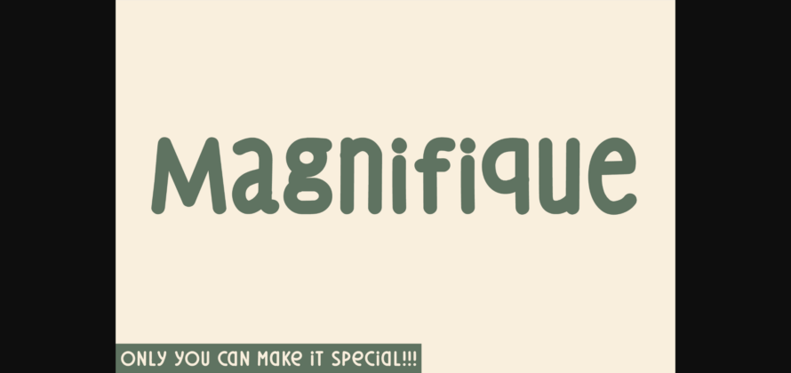 Magnifique Font Poster 3