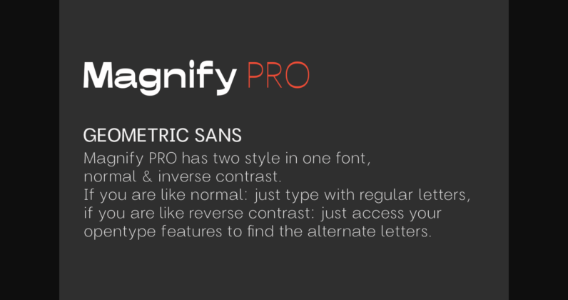 Magnify Pro Font Poster 5