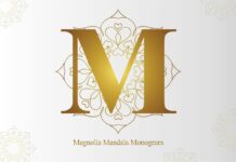 Magnolia Mandala Monogram Font Poster 1