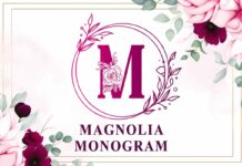 Magnolia Monogram Font Poster 1