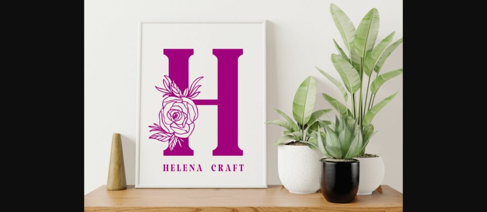 Magnolia Monogram Font Poster 8