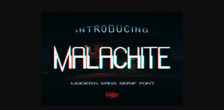 Malachite Font Poster 1