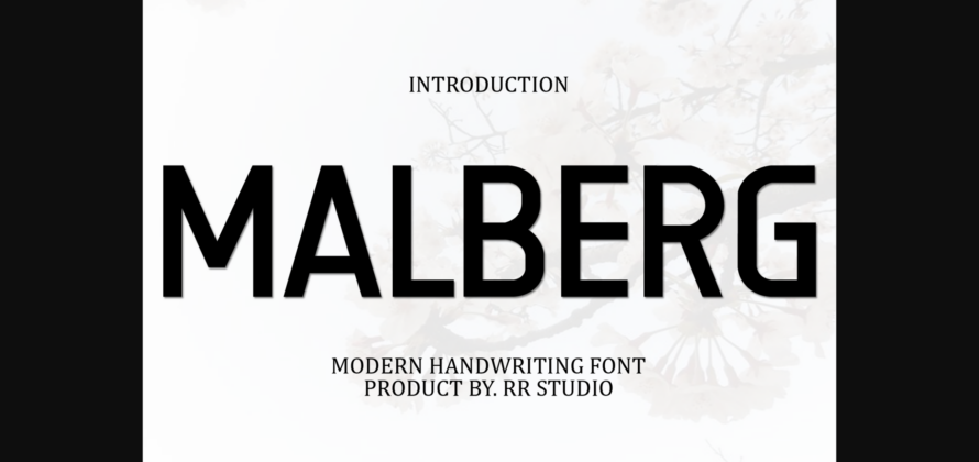 Malberg Font Poster 3