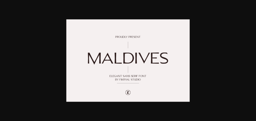 Maldives Font Poster 3