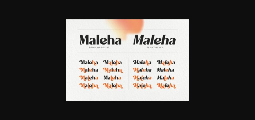 Maleha Font Poster 6