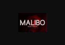 Malibo Black Font Poster 1