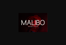 Malibo Medium Font Poster 1