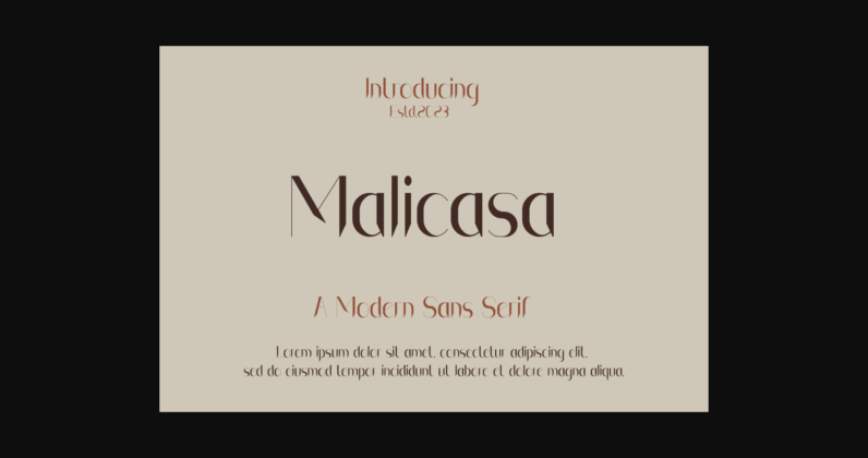 Malicasa Font Poster 1