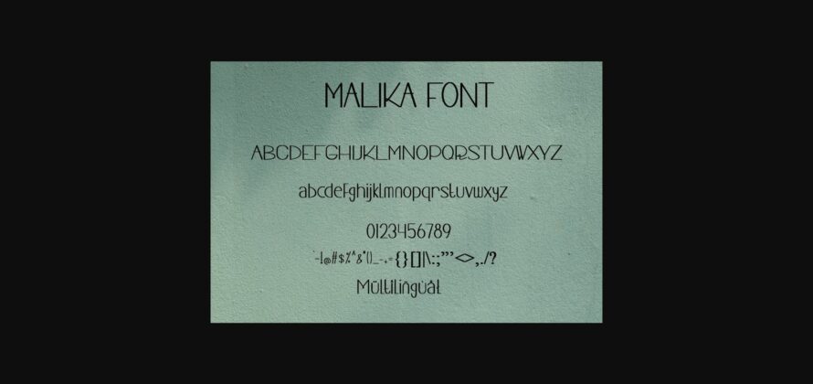 Malika Font Poster 9