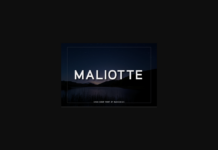 Maliotte Font Poster 1