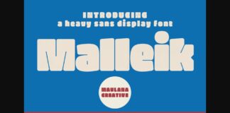 Malleik Font Poster 1