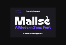 Mallse Font Mallse Font Poster 1