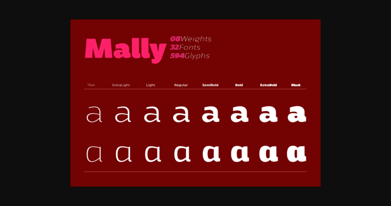 Mally Font Poster 8