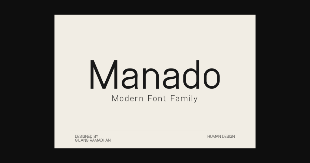 Manado Font Poster 1