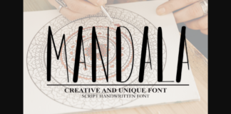 Mandala Font Poster 1