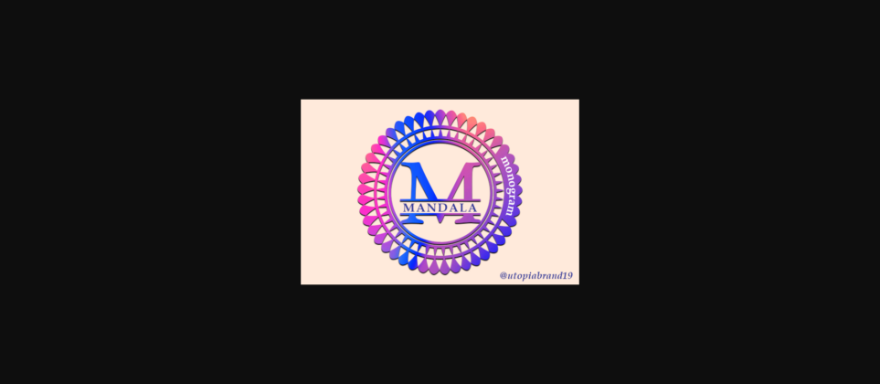 Mandala Monogram Font Poster 1
