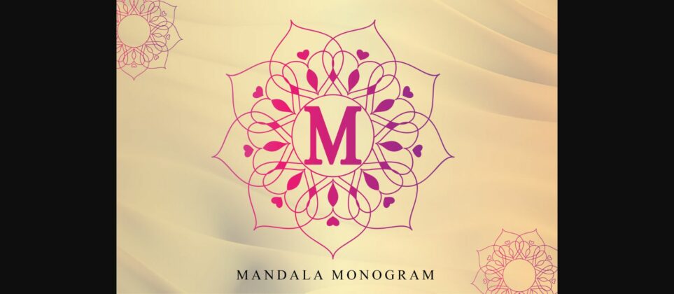 Mandala Monogram Font Poster 3