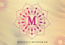 Mandala Monogram Font Poster 1