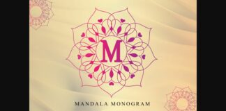 Mandala Monogram Font Poster 1