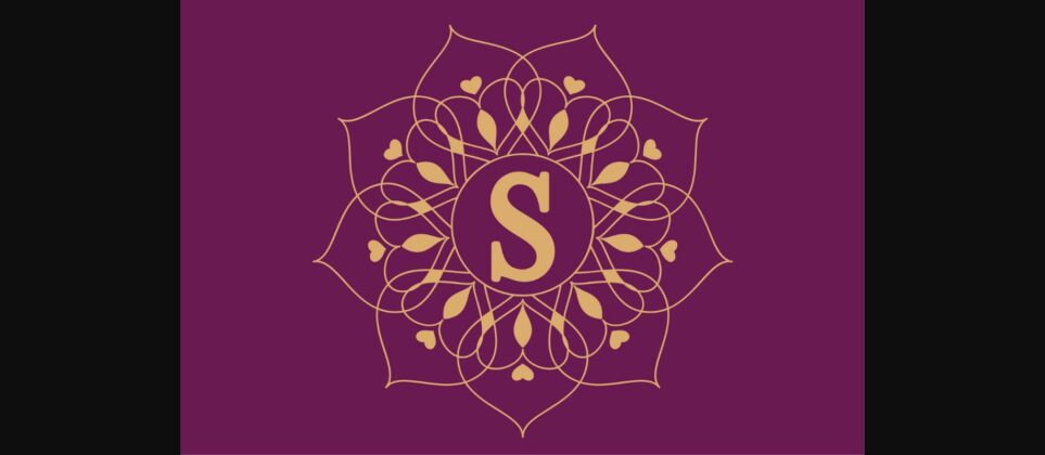 Mandala Monogram Font Poster 4