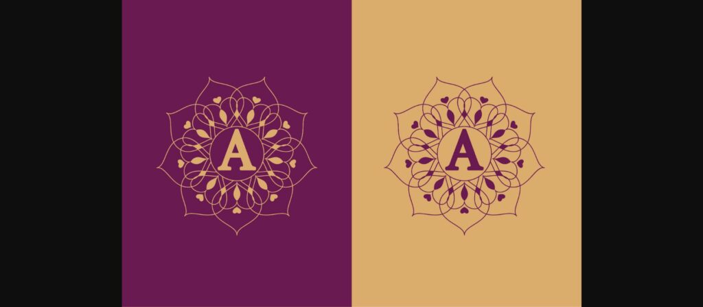 Mandala Monogram Font Poster 5