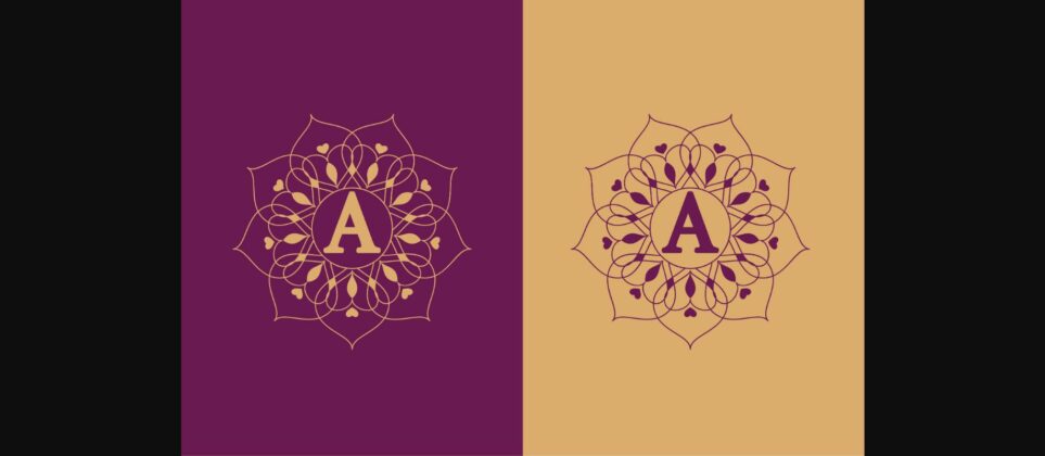 Mandala Monogram Font Poster 5