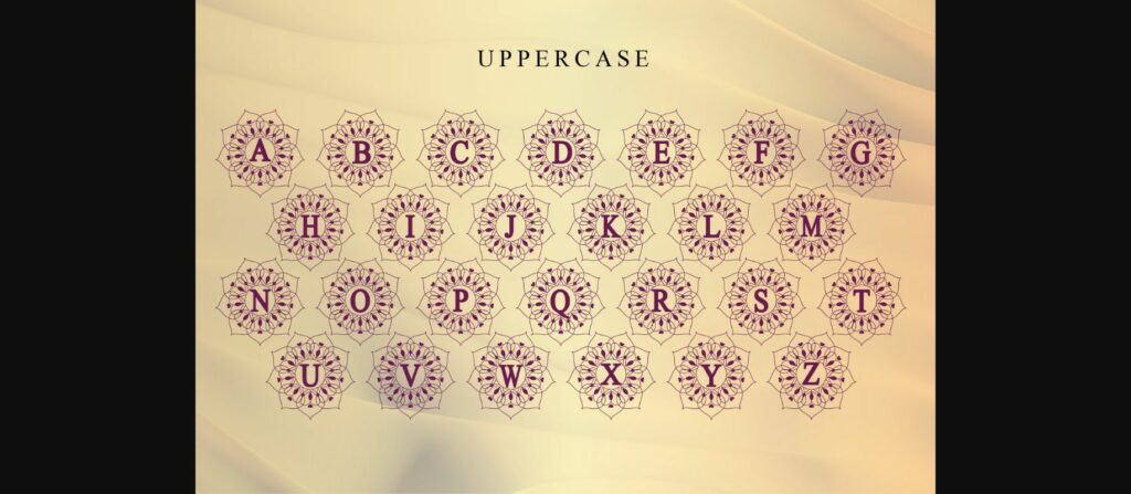 Mandala Monogram Font Poster 6