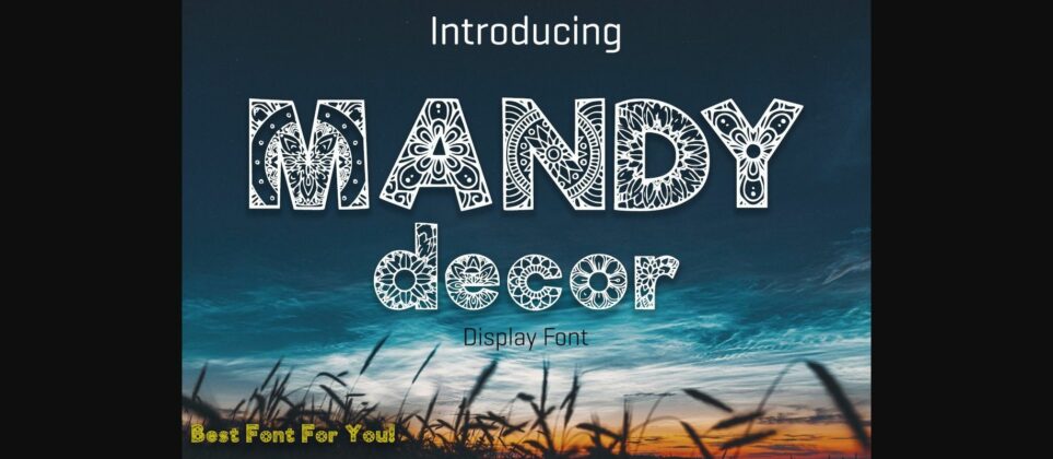 Mandy Decor Font Poster 3