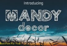 Mandy Decor Font Poster 1