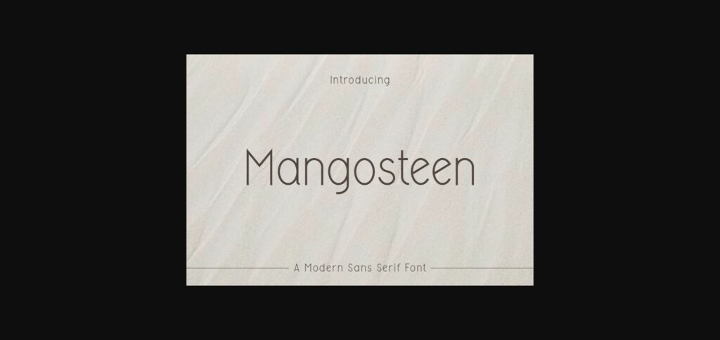 Mangosteen Font Poster 3