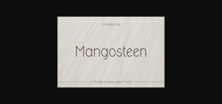 Mangosteen Font Poster 3