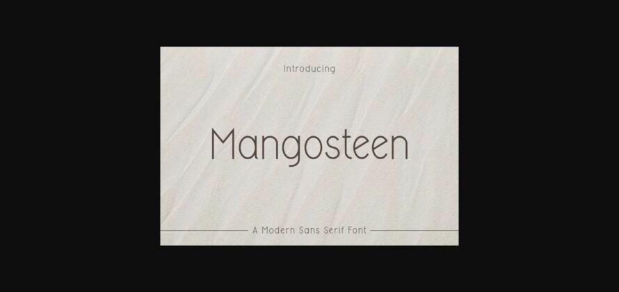 Mangosteen Font Poster 1