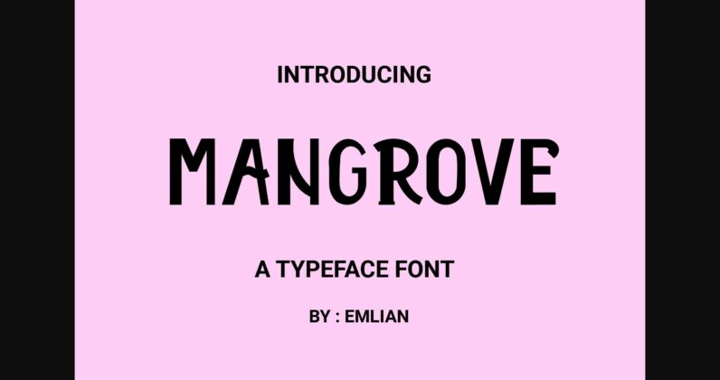 Mangrove Font Poster 3