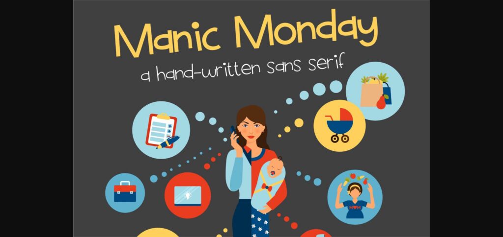 Manic Monday Font Poster 3