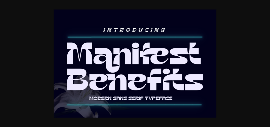 Manifest Benefits Font Poster 3
