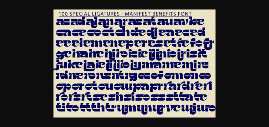 Manifest Benefits Font Poster 9