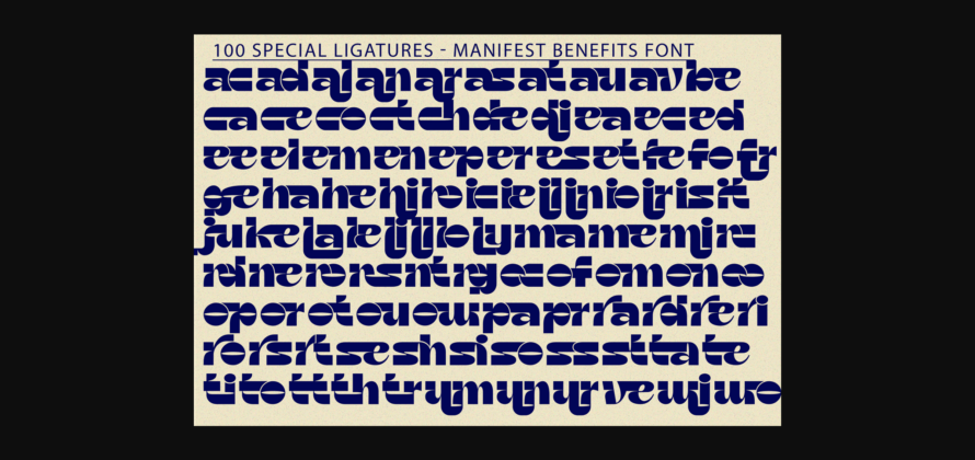 Manifest Benefits Font Poster 9