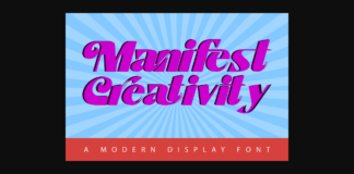 Manifest Creativity Font Poster 1