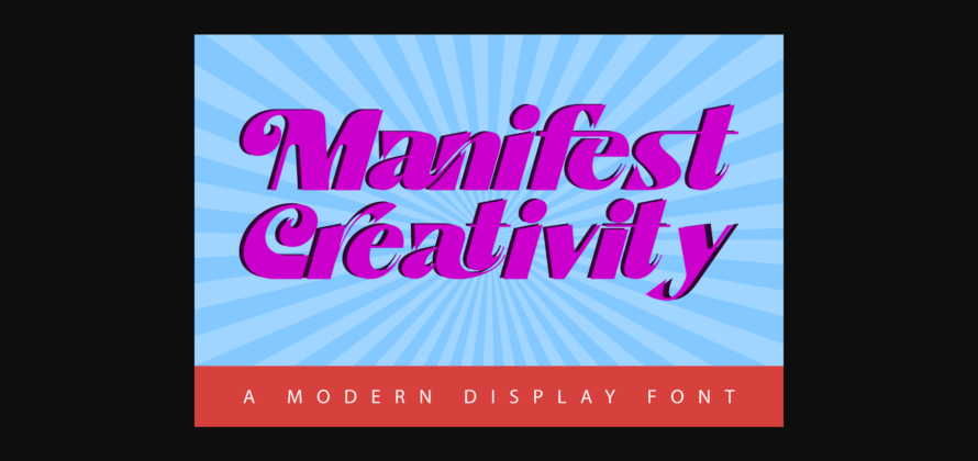 Manifest Creativity Font Poster 1