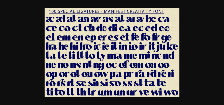 Manifest Creativity Font Poster 9