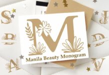 Manila Beauty Monogram Font Poster 1