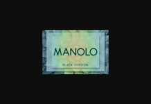 Manolo Black Font Poster 1