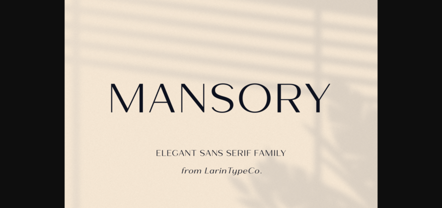 Mansory Font Poster 3