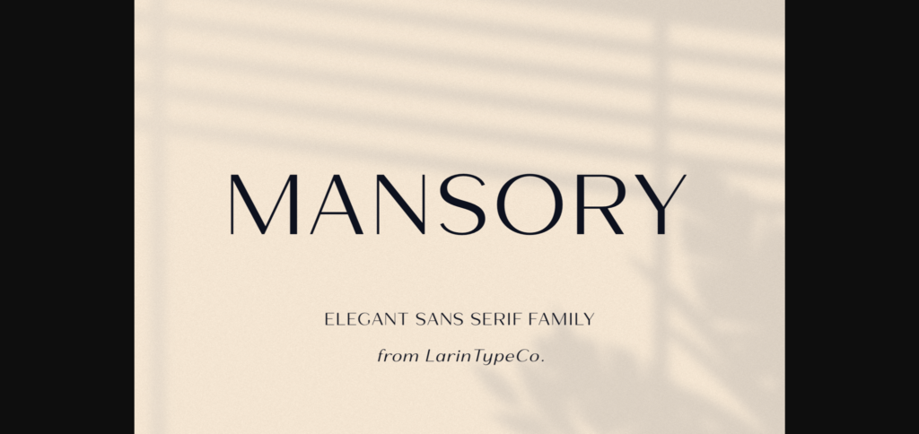Mansory Font Poster 1