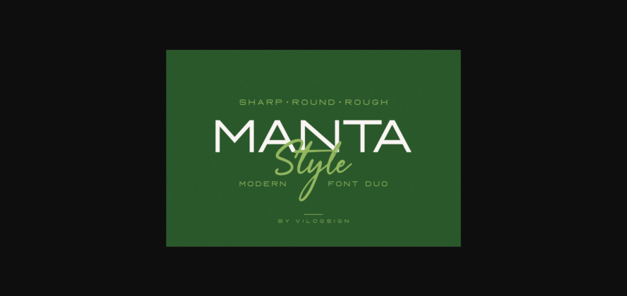 Manta Style Font Poster 3