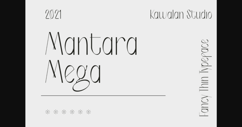 Mantara Mega Font Poster 3